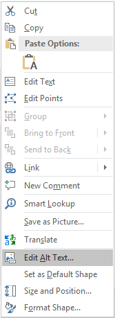PowerPoint Win32 Edit Alt Text menu for shapes